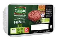 Steak haché frais Pur Boeuf 15% MG Façon Bouchère* Rond BIO 100g x 8